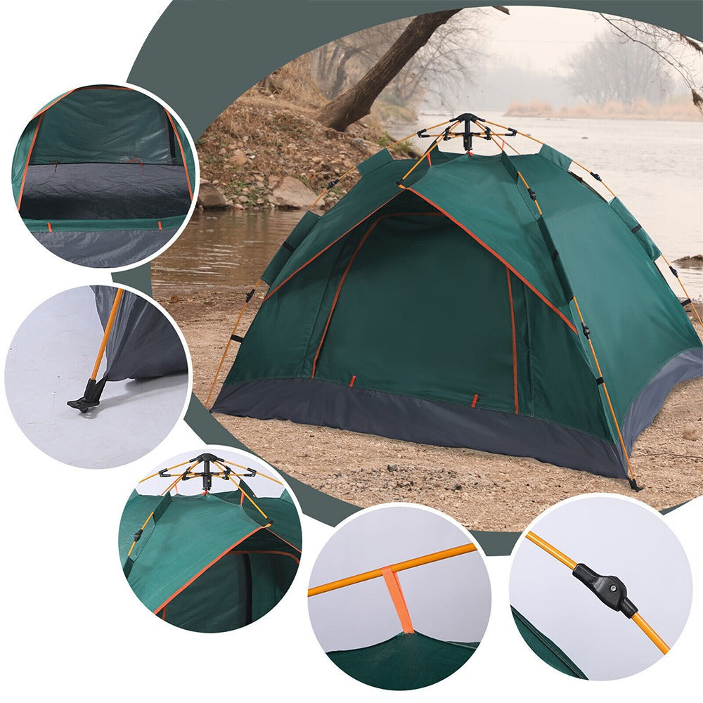 3 osobní stan 2x2x1,35 m, zelený