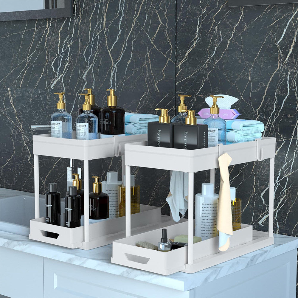 2 ks biely kuchynský organizér