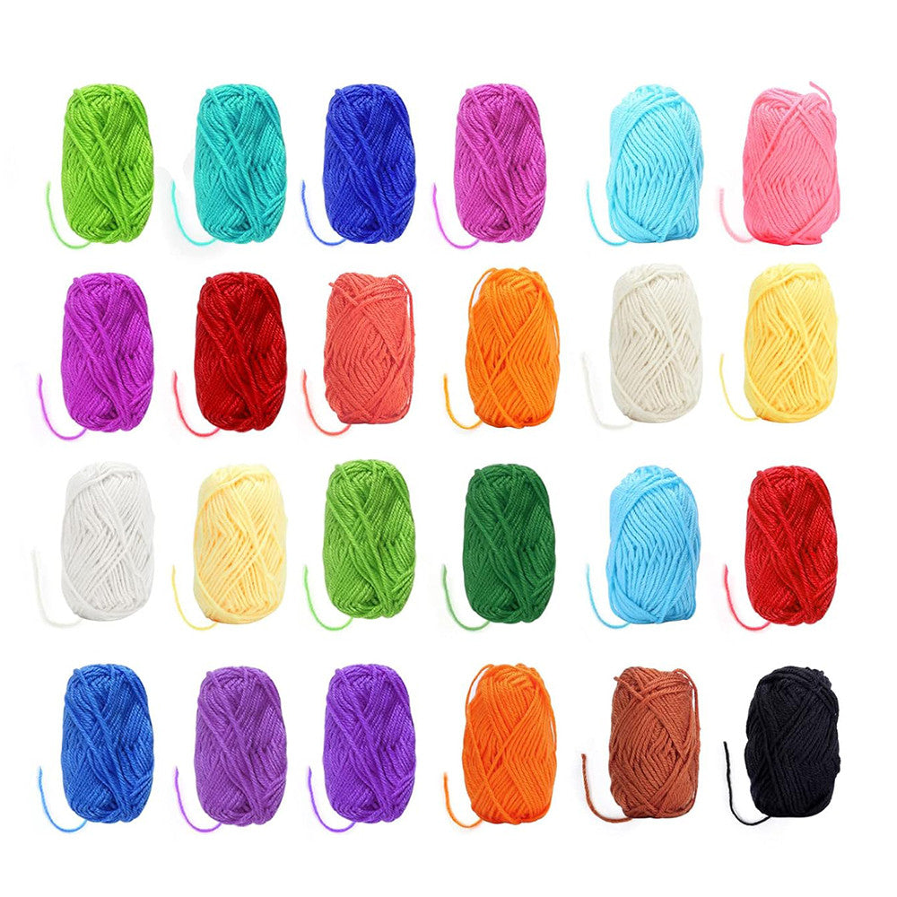 24-farebná akrylová priadza na háčkovanie