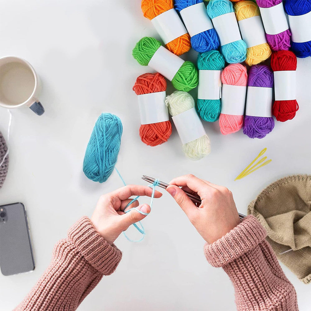 24-farebná akrylová priadza na háčkovanie