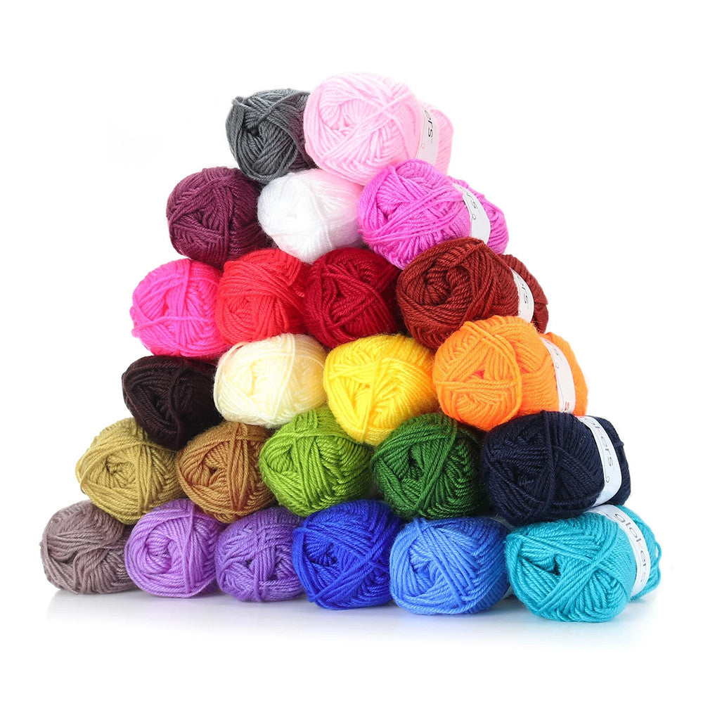 24-farebná akrylová priadza na háčkovanie