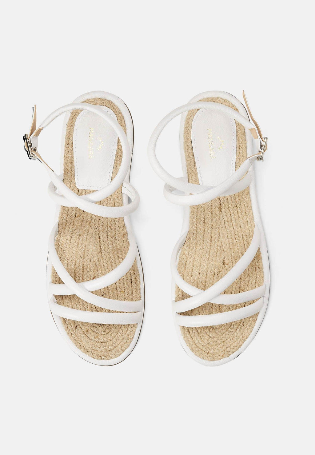 White Angico Women's Leather Sandals