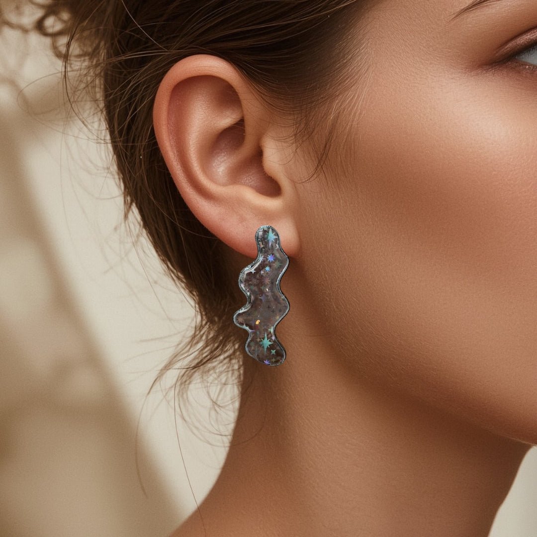 Stella · Organische Oorbellen · Holografisch